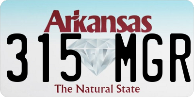 AR license plate 315MGR