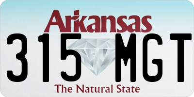 AR license plate 315MGT
