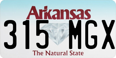 AR license plate 315MGX