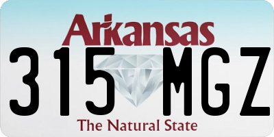 AR license plate 315MGZ
