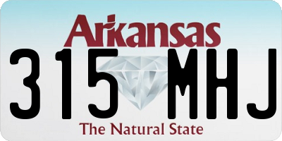 AR license plate 315MHJ