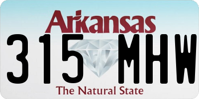 AR license plate 315MHW