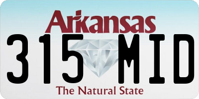 AR license plate 315MID
