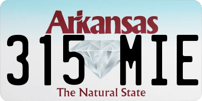 AR license plate 315MIE