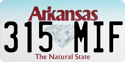 AR license plate 315MIF