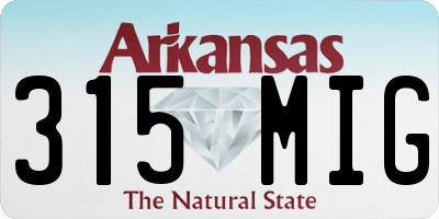 AR license plate 315MIG