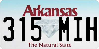 AR license plate 315MIH