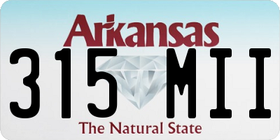 AR license plate 315MII