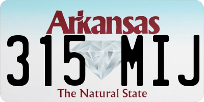 AR license plate 315MIJ