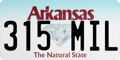 AR license plate 315MIL