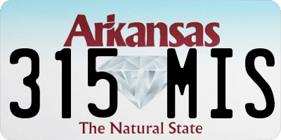 AR license plate 315MIS