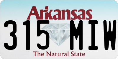 AR license plate 315MIW