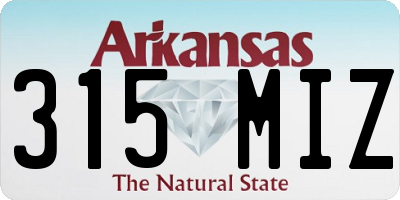 AR license plate 315MIZ