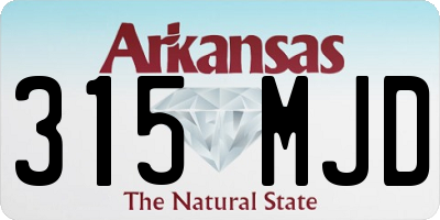 AR license plate 315MJD