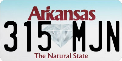 AR license plate 315MJN