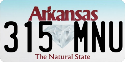 AR license plate 315MNU