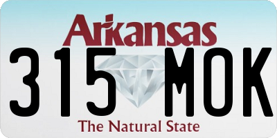 AR license plate 315MOK