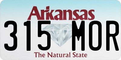 AR license plate 315MOR