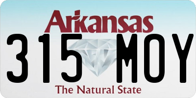 AR license plate 315MOY
