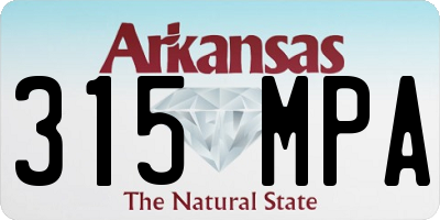 AR license plate 315MPA