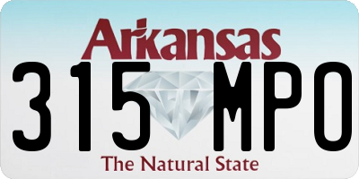 AR license plate 315MPO