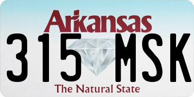 AR license plate 315MSK