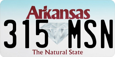 AR license plate 315MSN