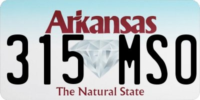 AR license plate 315MSO
