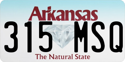 AR license plate 315MSQ