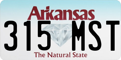 AR license plate 315MST