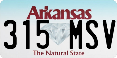 AR license plate 315MSV