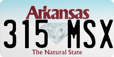 AR license plate 315MSX