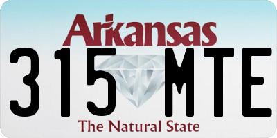 AR license plate 315MTE