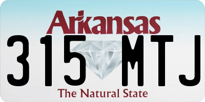 AR license plate 315MTJ