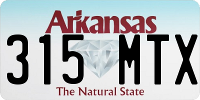 AR license plate 315MTX