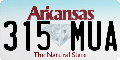 AR license plate 315MUA