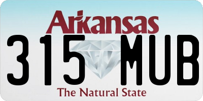 AR license plate 315MUB