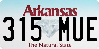 AR license plate 315MUE
