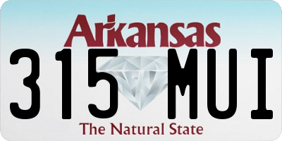 AR license plate 315MUI