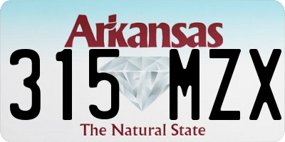 AR license plate 315MZX
