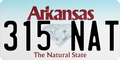 AR license plate 315NAT