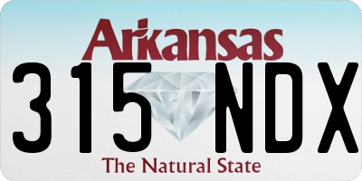 AR license plate 315NDX