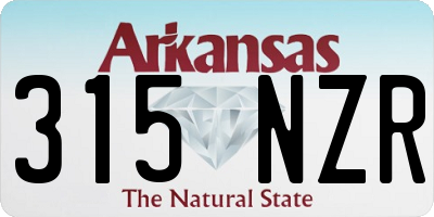 AR license plate 315NZR