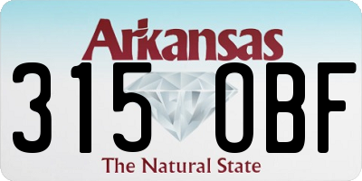 AR license plate 315OBF
