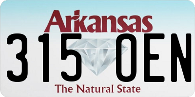 AR license plate 315OEN