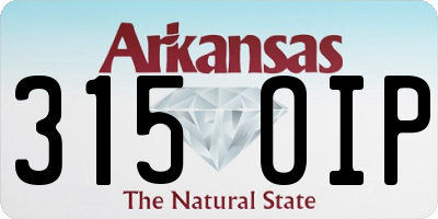 AR license plate 315OIP