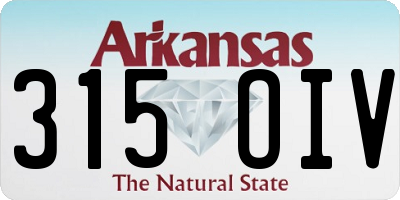 AR license plate 315OIV