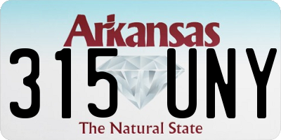 AR license plate 315UNY