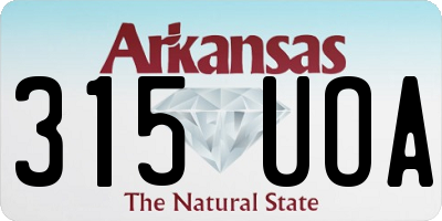 AR license plate 315UOA