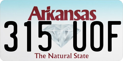 AR license plate 315UOF
